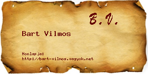 Bart Vilmos névjegykártya