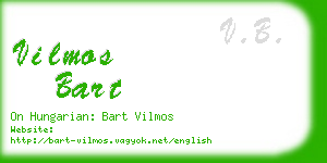 vilmos bart business card